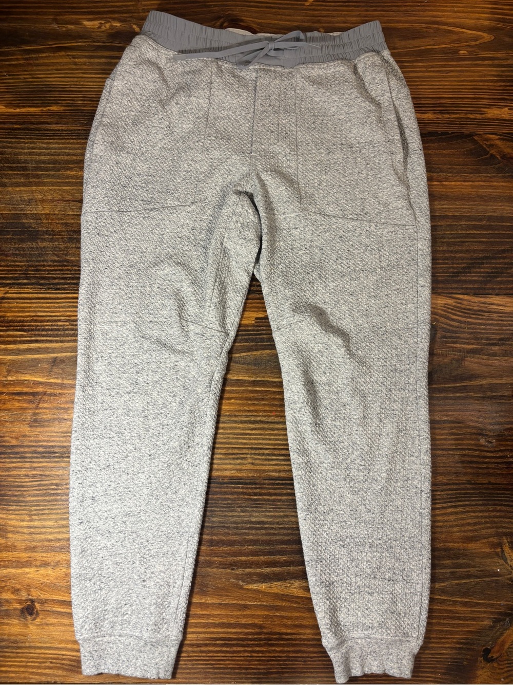 Lululemon At Ease Jogger Heathered Gray Black Men’s L Cotton Blend Sweatpants - Picture 4 of 16